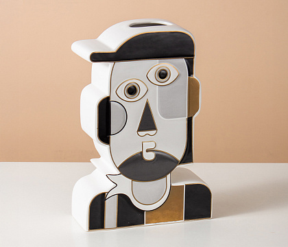 Керамическая декоративная ваза серия "Пикассо", 19,5*9*29 см