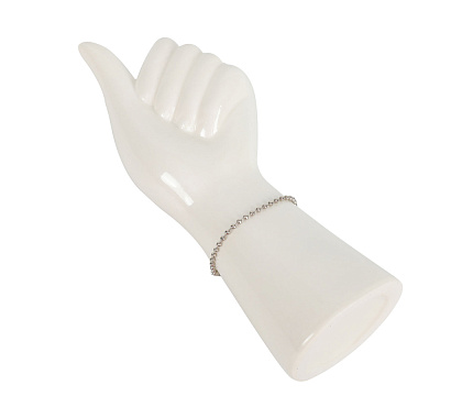 Ваза декоративная керамическая, цвет белый, 6,5*19 см