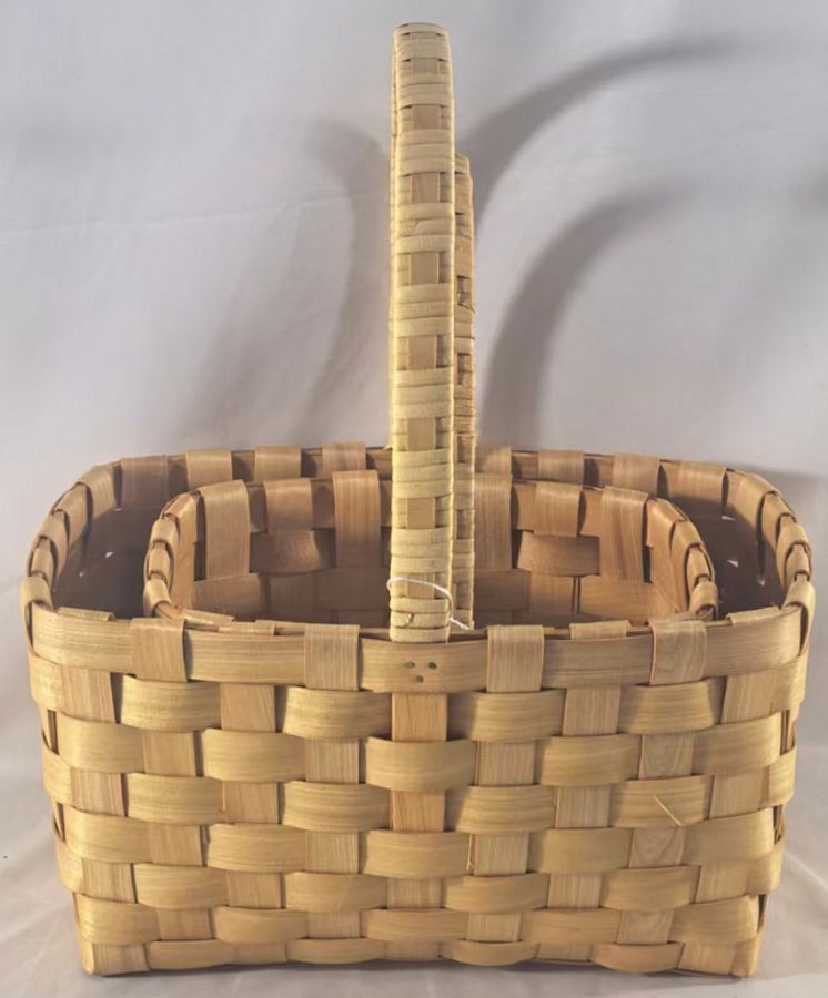 Набор корзин плетеных (секвойя), 31x21x16/36  B:25x14 см, 23x17x14/30 B:19x11 см, 2 шт., натур.