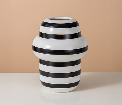 Керамическая декоративная ваза серия "Зебра", 20,5*20,5*26 см