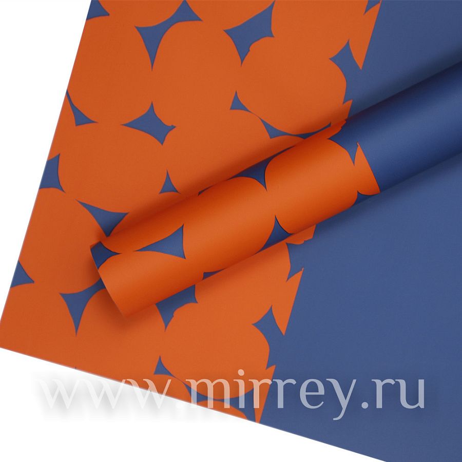 Упак. материал флористическая пленка "Монпансье", 65 мкр, 58 см х 10 м,синий