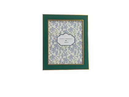 Фоторамка декоративная из МДФ с кожаной отделкой, серия "Элегант", цвет зеленый, со стеклом, 20x25 см