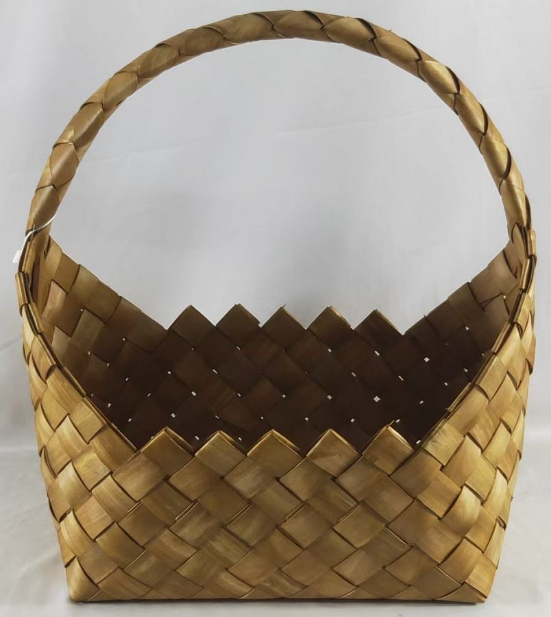Корзина плетеная (секвойя), 38x26x15/26x41 B:30x20 см, 1 шт., натуральный