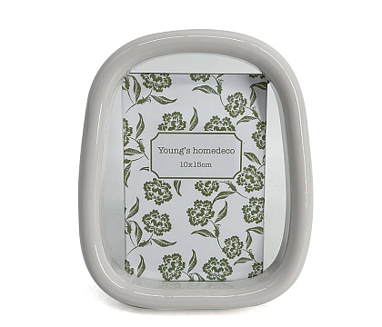 Фоторамка декоративная из МДФ серия "Рондо", цвет белый, со стеклом, 10x15 см