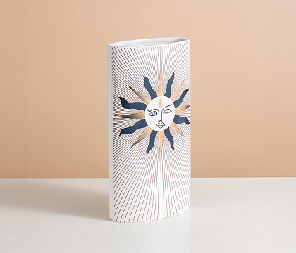 Керамическая декоративная ваза серия "Солнце", 17*8,5*32,5 см