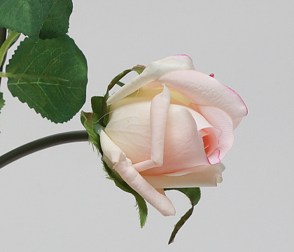 Цветок искусственный декоративный "Роза", 85 см., кремовый