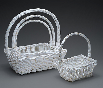 Н-р корзин плетеных(ива): 42*36*16H42HH, 36*30*14H*36,5HH, 30*23*12H*31,5HH,  25*17*10,5H*26HH, 4 шт