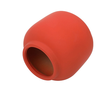 Ваза декоративная керамическая, цвет терракот, 14,5*13 см