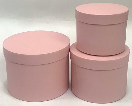  Набор коробок 19,7x14,5 см,17,2x13 см,14,6x11,3 см, 3 шт., светло-розовый