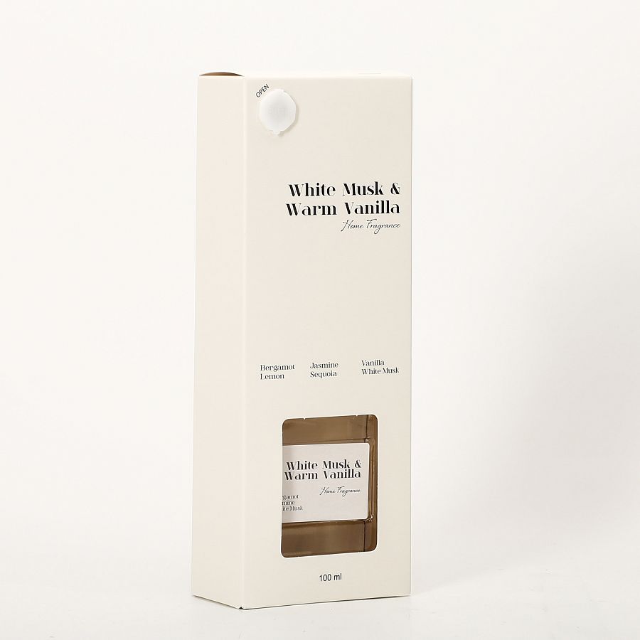 Ароматический диффузор с палочками 100 мл., White Musk & Warm Vanilla/Белый мускус и теплая ваниль