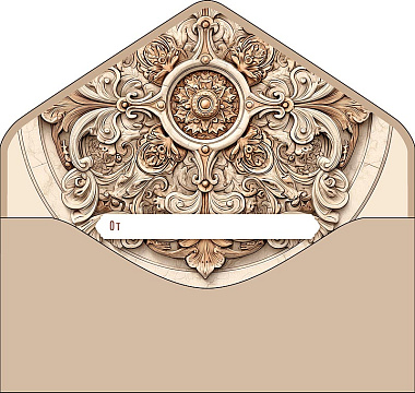 Открытка-конверт "Поздравляем!", размер: 9,3х19 см, в упак. 1 шт.