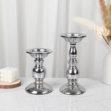 Подсвечник серия "Классик", цвет серебро, 16 см