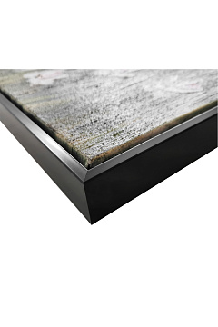 Картина "Цветы у прибоя", 100% ручная работа, рама пластиковая, 70x140