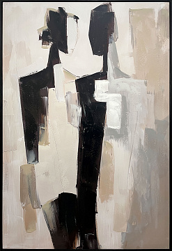 Картина "Силуэт", 80% ручная работа, рама пластиковая, 80*120*3,5