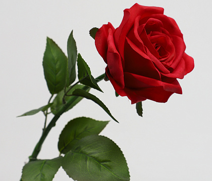 Цветок искусственный декоративный "Роза", H44*D10 см., красный