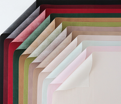 Водостойкий упаковочный материал "Бархат", 53 см*6 ярдов, 75 г/м², пудровый