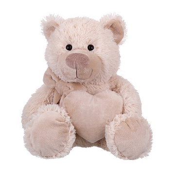 Игрушка мягконабивная ТМ "Relana" Мишка с бантом и сердцем, 18 см, в/п 18*10*10 см