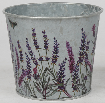 Декоративное кашпо "Лавандовые поля " D11.5XH9.5CM  B:D9CM, металл