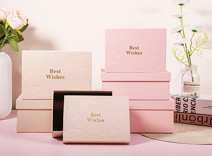 Набор коробок подарочных 22,5*16*9,5, 20*14*8, 17,5*12,5*6,5 см, 3 шт., молочный