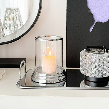 Подсвечник "Криста", цвет серебро, 15 см