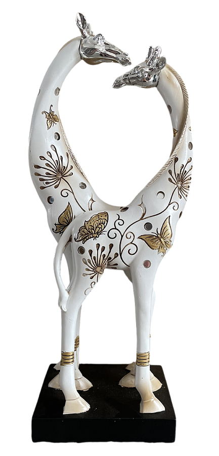Статуэтка декоративная "Жирафы", полирезина, 15*9,5*36,5 см