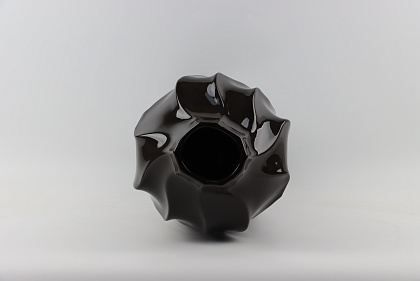 Керамическая декоративная ваза, цвет черный, 25*25*51 см