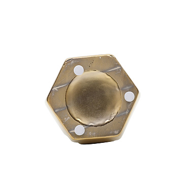 Ваза керамическая, цвет бело-золотой, 13,5*11,5*26 см