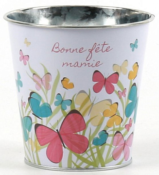 Декоративное кашпо "Радужные бабочки" D11XH11CM/B8,3, металл