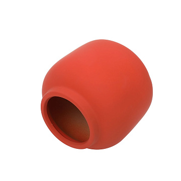 Ваза декоративная керамическая, цвет терракот, 14,5*13 см