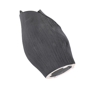 Ваза керамическая, цвет черный, 12*11,5*20 см