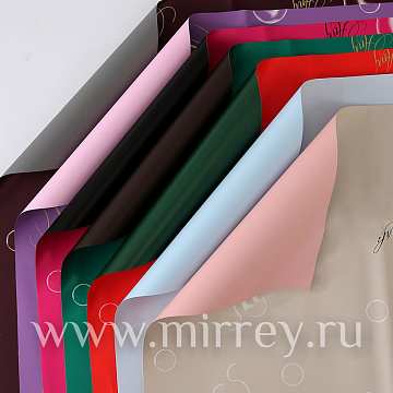 Упак. материал флористическая пленка "Кокетка ", 58 см х 58 см, 65 мкр, 20 листов/упак. св-зел/т-зел