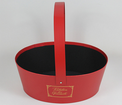 Коробка под цветы 26,5x22x10H, 1 шт., красный.