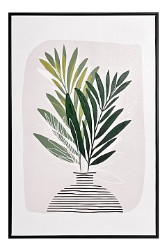 Картина "Ветки оливы", 30% ручная работа, рама пластиковая, 60x90