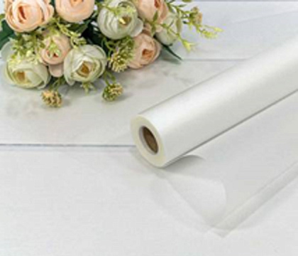 Упак. материал флористическая пленка 57см х 30м, матовая на втулке, 50 микрон