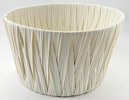 Корзина плетеная овальная из пластика, 25x18x10 см, белый