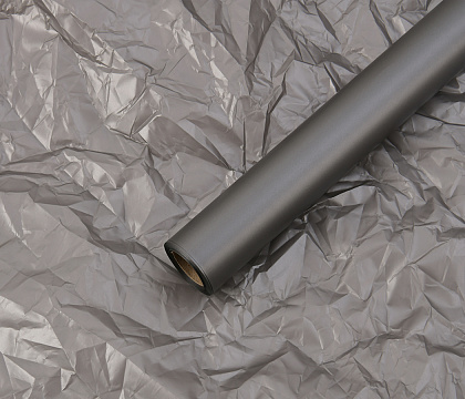 Упак. материал флористическая пленка с перламутровым эффектом, 50 мкр, 57 см х 10 м, черный