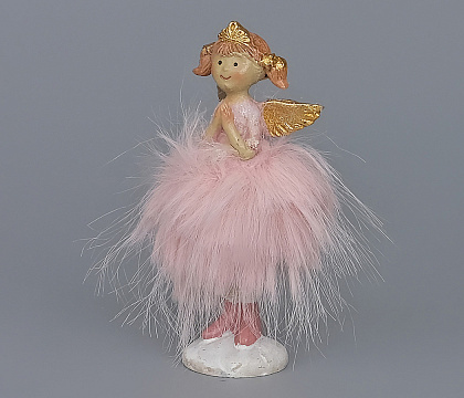 Декоративное новогоднее изделие Фея, 11.5 см, розовый