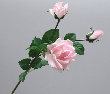 Цветок искусственный декоративный "Роза", 85 см., розовый