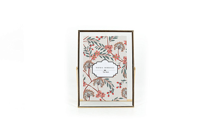 Фоторамка декоративная с металлическим багетом, со стеклом, 10x15 см