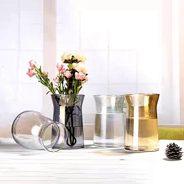 Ваза стеклянная 10,8*16,4*H16,4 см, 1 шт., радужный