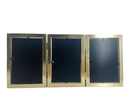 Фоторамка-коллаж декоративная из МДФ для 3 фотографий 10х15 см, со стеклом, 12,5x2,5х17,5 см