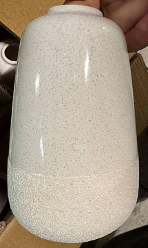 Ваза керамическая, цвет серый, глянцево-матовая, 9,5*9,5*15,5 см.