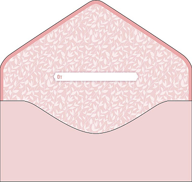 Открытка-конверт "В День Свадьбы!", размер: 9,3х19 см, в упак. 1 шт.