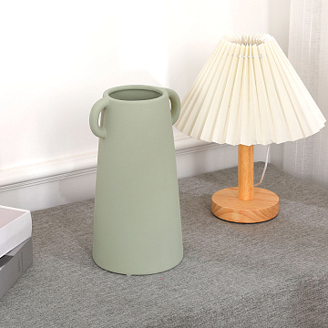 Ваза керамическая, цвет пастельно-зеленый, 13*11*23,2 см