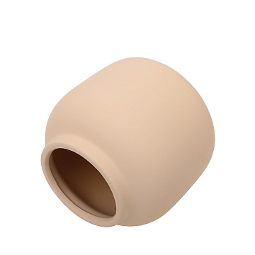 Ваза керамическая, цвет бежевый, 14,5*14,5*13 см