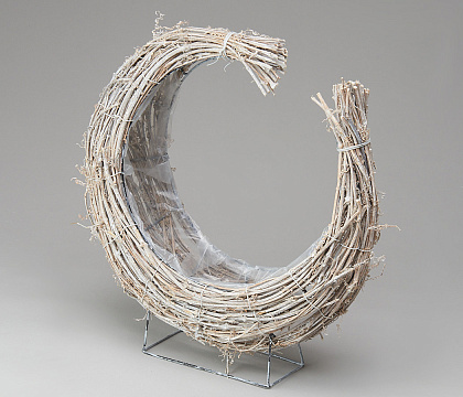 Корзина плетеная (ива) 13*40 H45 B20*10, 1 шт., натур.