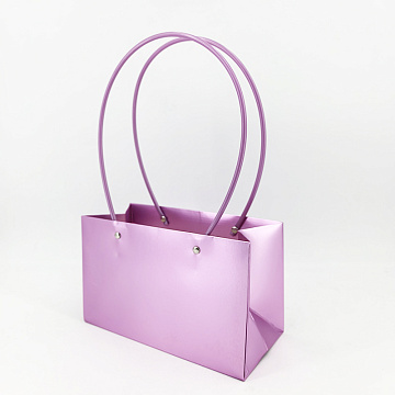 Пакет подарочный "Мастхэв" металллизированный прямоугольный, 22х10х13 см, 10 шт./упак., розовый