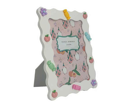 Фоторамка декоративная из МДФ "Конфетки", со стеклом, 13x18 см