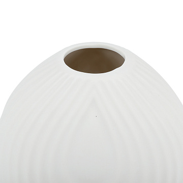 Ваза керамическая, цвет белый, 13*15 см