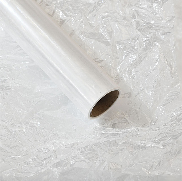 Упак. материал флористическая пленка со стеклянной текстурой , 60 мкр, 56 см х 10 м, белый
